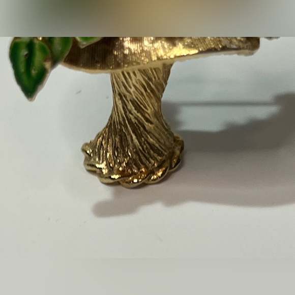 VTG Floral Bouquet Gold Tone Colorful Rhinestones Brooch Pin - Picture 7 of 13